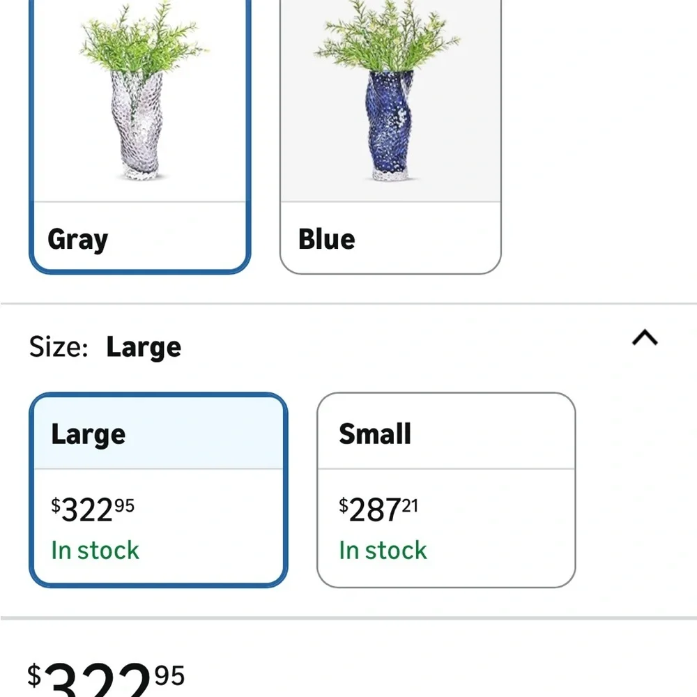Grey Glass Vase, Modern Minimalist Flower Vase, Home Decoration (055)